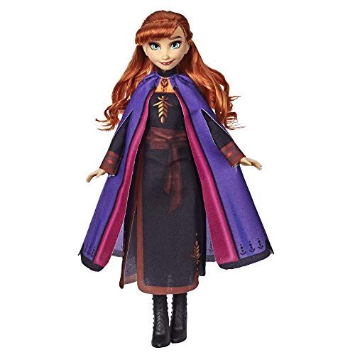 디즈니 Disney Frozen Anna Fashion Doll with Long Red Hair & Outfit Inspired by Frozen 2 Toy for Kids 3 Years Old & Up, Brown/A