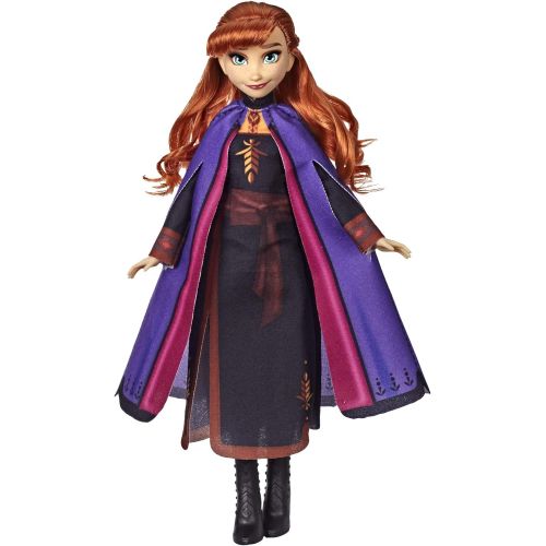 디즈니 Disney Frozen Anna Fashion Doll with Long Red Hair & Outfit Inspired by Frozen 2 Toy for Kids 3 Years Old & Up, Brown/A