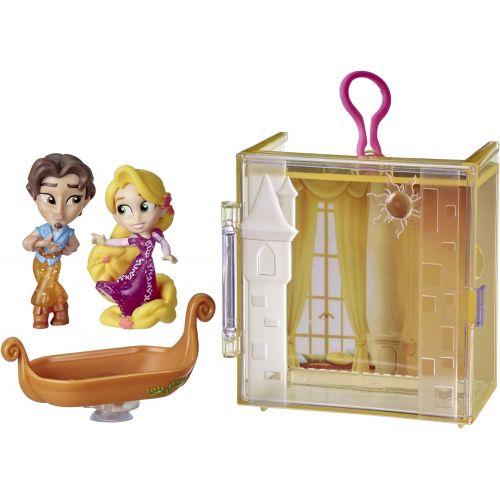 디즈니 Disney Princess Perfect Pairs Rapunzel, Fun Tangled Unboxing Toy with 2 Dolls, Display Case and Boat Stand, for Kids 3 Years and Up