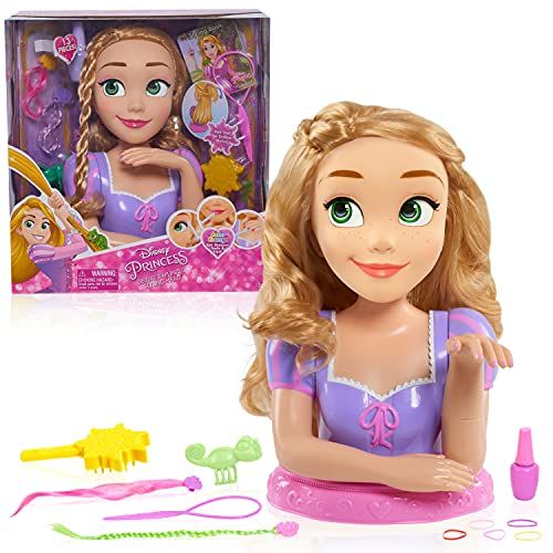 디즈니 Disney Princess Deluxe Rapunzel Styling Head, 13 pieces, by Just Play