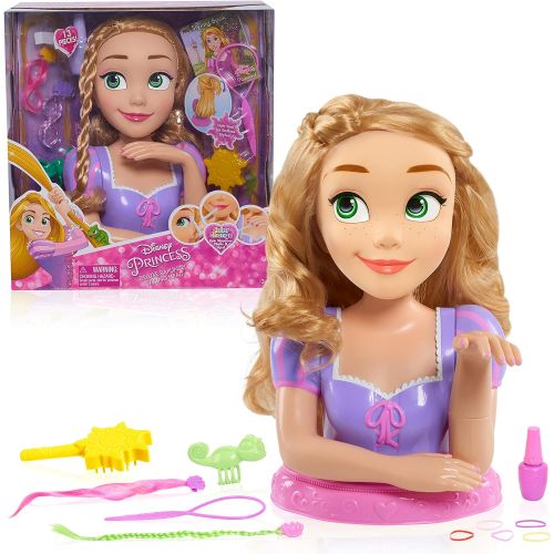 디즈니 Disney Princess Deluxe Rapunzel Styling Head, 13 pieces, by Just Play