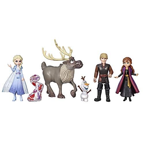 디즈니 Disney Frozen Adventure Collection, 5 Small Dolls from Frozen 2, Anna, Elsa, Kristoff, Sven, Olaf, & Gale Accessory