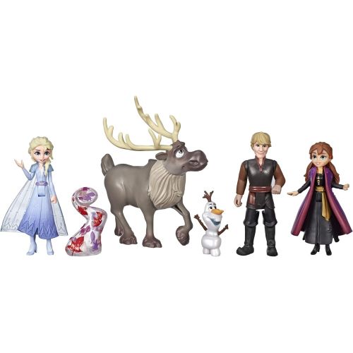 디즈니 Disney Frozen Adventure Collection, 5 Small Dolls from Frozen 2, Anna, Elsa, Kristoff, Sven, Olaf, & Gale Accessory