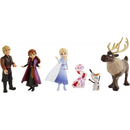 디즈니 Disney Frozen Adventure Collection, 5 Small Dolls from Frozen 2, Anna, Elsa, Kristoff, Sven, Olaf, & Gale Accessory