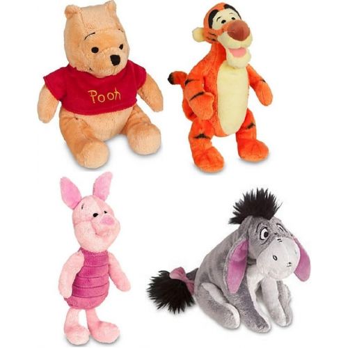 디즈니 Disney Store Original Winnie the Pooh Plush Set of 4 with Piglet, Tigger, Winnie and Eeyore