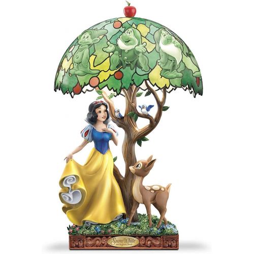 디즈니 Disney The Bradford Exchange Handcrafted Snow White Fairest of Them All Lamp