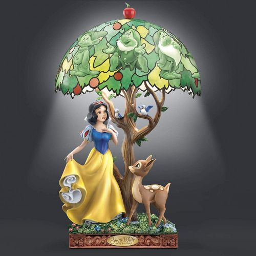 디즈니 Disney The Bradford Exchange Handcrafted Snow White Fairest of Them All Lamp