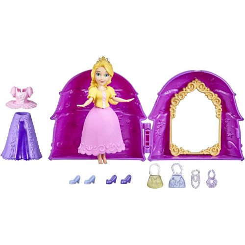 디즈니 Disney Princess Secret Styles Fashion Surprise Rapunzel, Mini Doll Playset with Extra Clothes and Accessories, Toy for Girls 4 and Up