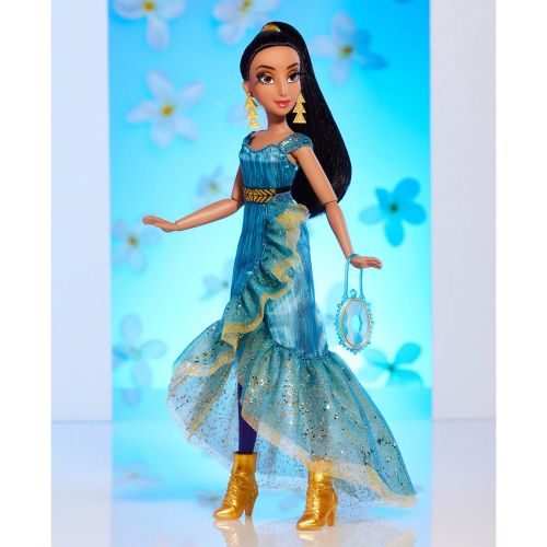 디즈니 Disney Princess Style Series Jasmine Fashion Doll, Contemporary Style Full Length Dress, Earrings, Purse, and Shoes, Toy for Girls 6 and Up