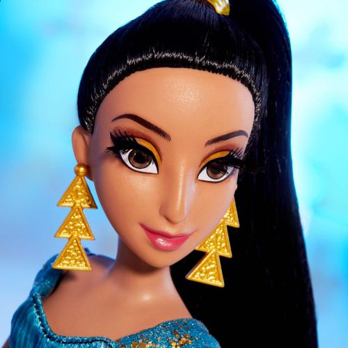 디즈니 Disney Princess Style Series Jasmine Fashion Doll, Contemporary Style Full Length Dress, Earrings, Purse, and Shoes, Toy for Girls 6 and Up