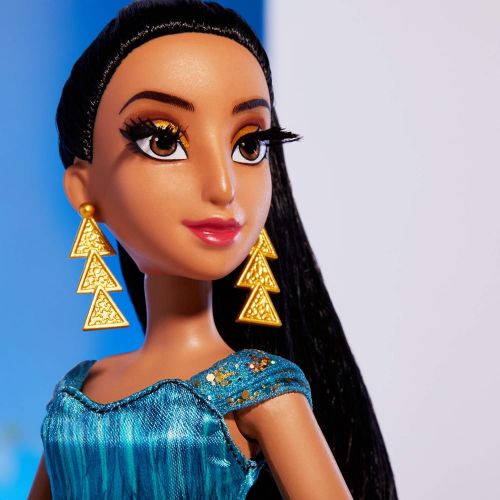 디즈니 Disney Princess Style Series Jasmine Fashion Doll, Contemporary Style Full Length Dress, Earrings, Purse, and Shoes, Toy for Girls 6 and Up