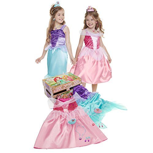 디즈니 Disney Princess Ariel & Aurora Dress Up Trunk Pretend Play Toys