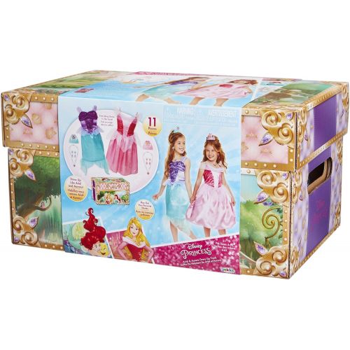 디즈니 Disney Princess Ariel & Aurora Dress Up Trunk Pretend Play Toys