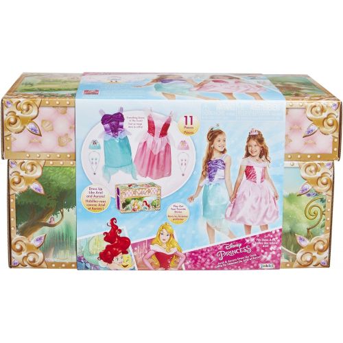 디즈니 Disney Princess Ariel & Aurora Dress Up Trunk Pretend Play Toys