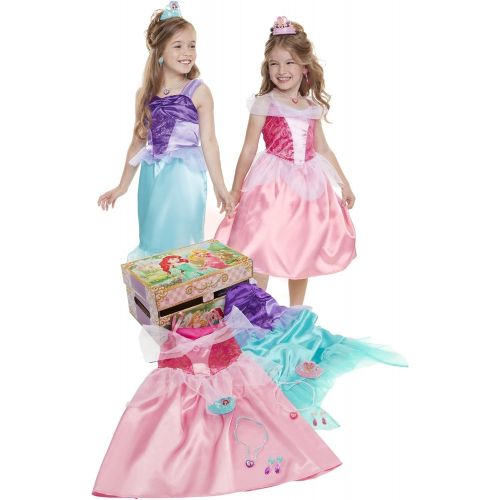 디즈니 Disney Princess Ariel & Aurora Dress Up Trunk Pretend Play Toys