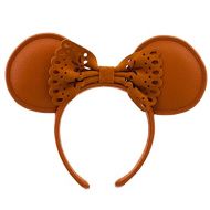Disney Parks Headband Minnie Mouse Faux Leather Ears, Multicolor, One Size