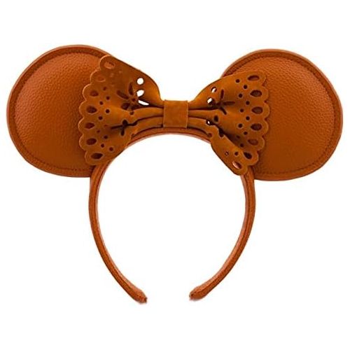 디즈니 Disney Parks Headband Minnie Mouse Faux Leather Ears, Multicolor, One Size