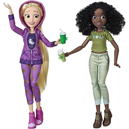 디즈니 Disney Princess Ralph Breaks The Internet Movie Dolls, Rapunzel & Tiana Dolls with Comfy Clothes & Accessories