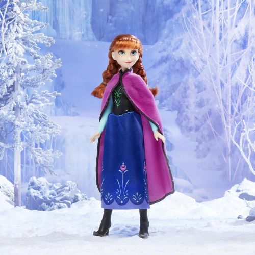 디즈니 Disney Frozen Shimmer Anna Fashion Doll, Skirt, Shoes, and Long Red Hair, Toy for Kids 3 Years Old and Up