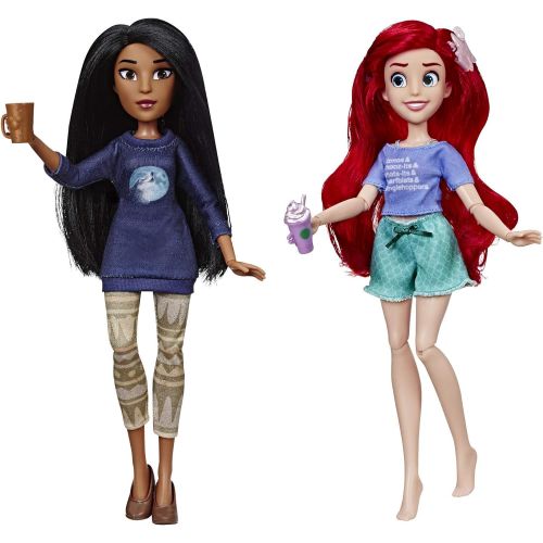 디즈니 Disney Princess Ralph Breaks The Internet Movie Dolls, Ariel and Pocahontas Dolls with Comfy Clothes and Accessories