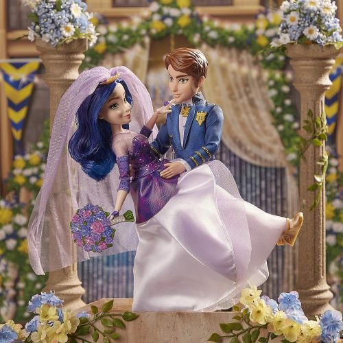 디즈니 Disney Descendants Mal and Ben Dolls, Inspired by Disney The Royal Wedding: A Descendants Story, Toys Include Outfits, Shoes, and Fashion Accessories , Blue