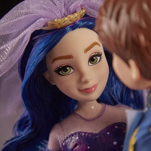 디즈니 Disney Descendants Mal and Ben Dolls, Inspired by Disney The Royal Wedding: A Descendants Story, Toys Include Outfits, Shoes, and Fashion Accessories , Blue