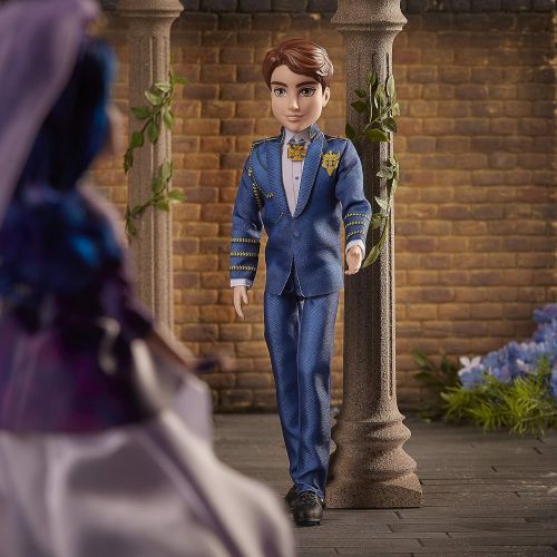 디즈니 Disney Descendants Mal and Ben Dolls, Inspired by Disney The Royal Wedding: A Descendants Story, Toys Include Outfits, Shoes, and Fashion Accessories , Blue