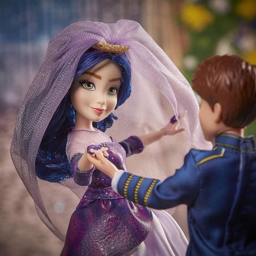 디즈니 Disney Descendants Mal and Ben Dolls, Inspired by Disney The Royal Wedding: A Descendants Story, Toys Include Outfits, Shoes, and Fashion Accessories , Blue