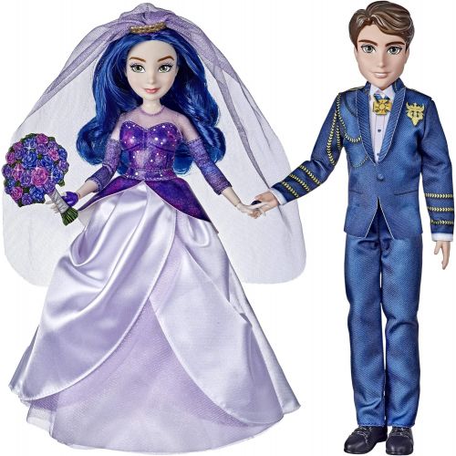 디즈니 Disney Descendants Mal and Ben Dolls, Inspired by Disney The Royal Wedding: A Descendants Story, Toys Include Outfits, Shoes, and Fashion Accessories , Blue