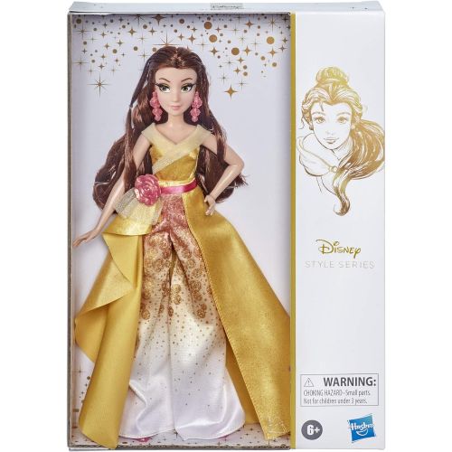 디즈니 Disney Princess Style Series 08 Belle, Contemporary Style Fashion Doll with Accessories, Collectable Toy for Girls 6 Years and Up