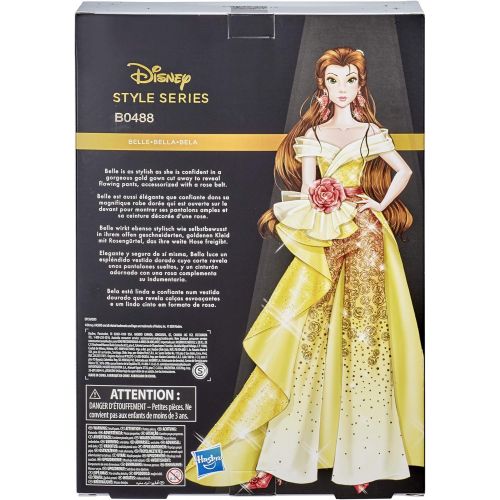 디즈니 Disney Princess Style Series 08 Belle, Contemporary Style Fashion Doll with Accessories, Collectable Toy for Girls 6 Years and Up