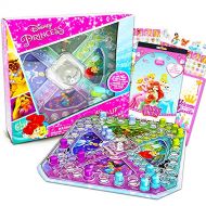 Disney Studio Disney Princess Pop Up Game ~ 3 Pc Bundle with Disney Princess Board Game for Kids with Pop Up Dice, Palace Pets Stickers, and Door Hanger (Princess Party Favors)