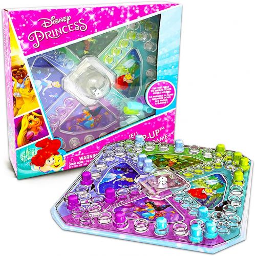 디즈니 Disney Studio Disney Princess Pop Up Game ~ 3 Pc Bundle with Disney Princess Board Game for Kids with Pop Up Dice, Palace Pets Stickers, and Door Hanger (Princess Party Favors)