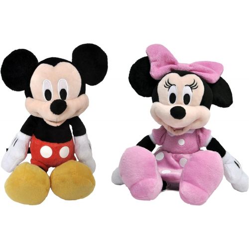 디즈니 Disney 11 Plush Mickey Minnie Mouse Donald Daisy Goofy Pluto 6 Pack & Bag