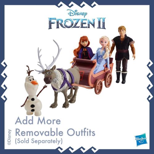 디즈니 Disney Frozen Sledding Adventures Doll Pack, Includes Elsa, Anna, Kristoff, Olaf, & Sven Fashion Dolls with Sled Toy Inspired by The 2 Movie