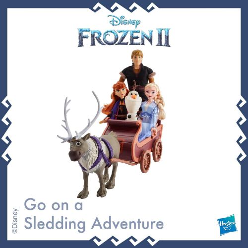 디즈니 Disney Frozen Sledding Adventures Doll Pack, Includes Elsa, Anna, Kristoff, Olaf, & Sven Fashion Dolls with Sled Toy Inspired by The 2 Movie