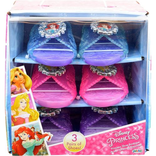 디즈니 Disney Princess Shoe Boutique 3 Pack: Ariel, Rapunzel, Aurora