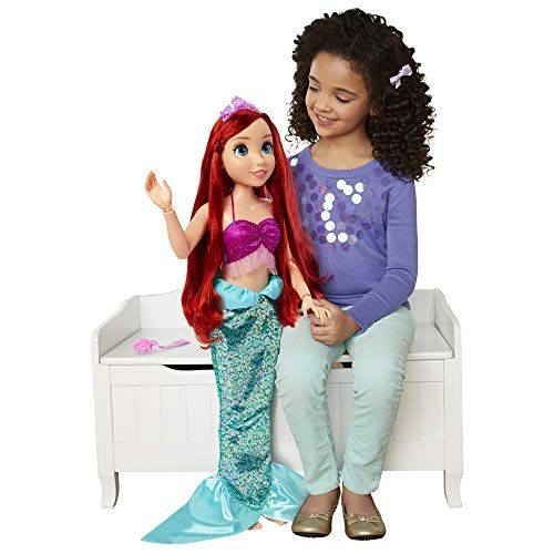 디즈니 Disney Princess Ariel Doll My Size 32 Tall Playdate Ariel Doll with Long Flowing Hair & Dinglehopper Hairbrush Disneys The Little Mermaid 30 Year Anniversary