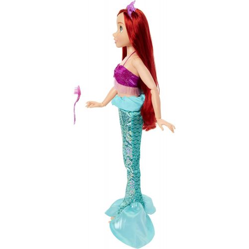 디즈니 Disney Princess Ariel Doll My Size 32 Tall Playdate Ariel Doll with Long Flowing Hair & Dinglehopper Hairbrush Disneys The Little Mermaid 30 Year Anniversary