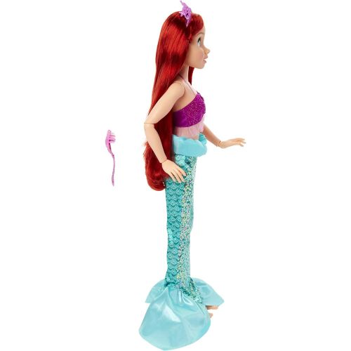 디즈니 Disney Princess Ariel Doll My Size 32 Tall Playdate Ariel Doll with Long Flowing Hair & Dinglehopper Hairbrush Disneys The Little Mermaid 30 Year Anniversary