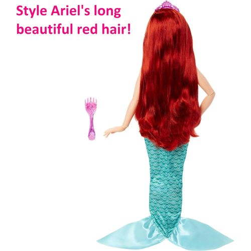 디즈니 Disney Princess Ariel Doll My Size 32 Tall Playdate Ariel Doll with Long Flowing Hair & Dinglehopper Hairbrush Disneys The Little Mermaid 30 Year Anniversary