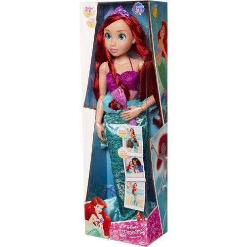 디즈니 Disney Princess Ariel Doll My Size 32 Tall Playdate Ariel Doll with Long Flowing Hair & Dinglehopper Hairbrush Disneys The Little Mermaid 30 Year Anniversary