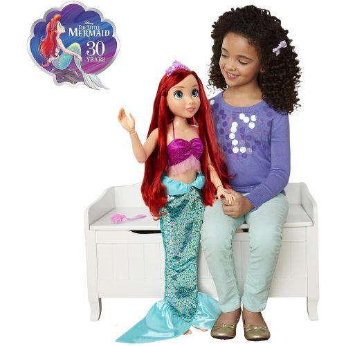 디즈니 Disney Princess Ariel Doll My Size 32 Tall Playdate Ariel Doll with Long Flowing Hair & Dinglehopper Hairbrush Disneys The Little Mermaid 30 Year Anniversary