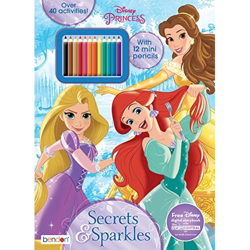 디즈니 Disney Princess Official Activity Book with Mini Pencils 45648 Bendon