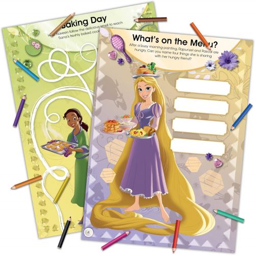 디즈니 Disney Princess Official Activity Book with Mini Pencils 45648 Bendon