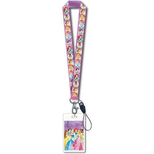 디즈니 Disney Princess Lanyard with Card Holder,Pink,1