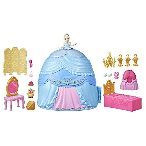 디즈니 Disney Princess Secret Styles Cinderella Story Skirt, Playset with Doll, Furniture, and Extra Fashions, Toy for Girls 4 Years Old and Up