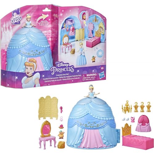 디즈니 Disney Princess Secret Styles Cinderella Story Skirt, Playset with Doll, Furniture, and Extra Fashions, Toy for Girls 4 Years Old and Up