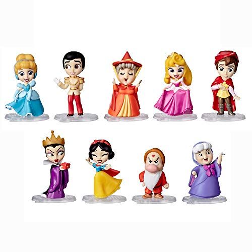 디즈니 Disney Princess Comics Adventure Discoveries Collection, Doll Set with 9 Figures, Bases, Display Castle and Case, Toy for Girls 3 and Up (Amazon Exclusive)