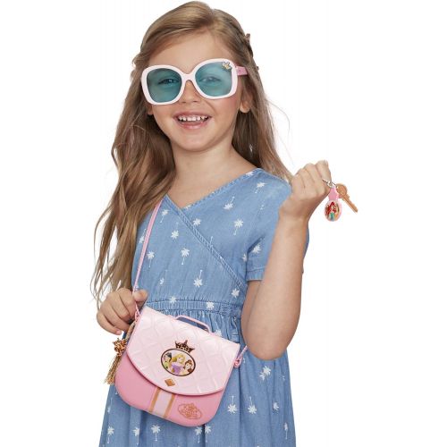 디즈니 Disney Princess Style Collection World Traveler Purse Set Bag with Strap, Sunglasses, Key with Charm, 5 Coins & 8 Paper Bills for Girls Ages 3+